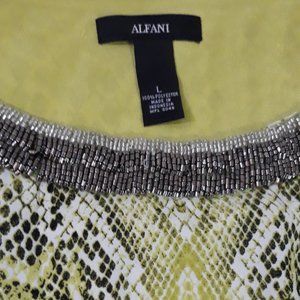 Alfani Sequins Neckline Blouse